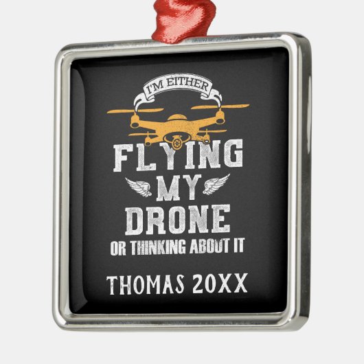 Speciaal uitgeruste driver Pilot Multirotor Quadco Metalen Ornament (Links)