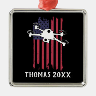 Speciaal uitgeruste driver Pilot Multirotor Quadco Metalen Ornament