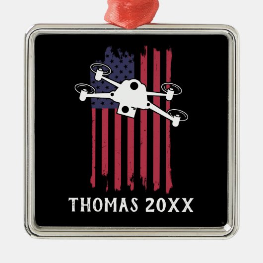 Speciaal uitgeruste driver Pilot Multirotor Quadco Metalen Ornament (Voorkant)