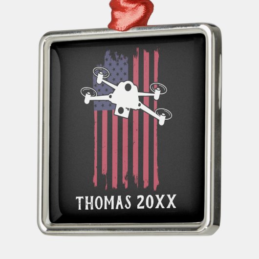 Speciaal uitgeruste driver Pilot Multirotor Quadco Metalen Ornament (Links)