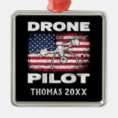 Speciaal uitgeruste driver Pilot Multirotor Quadco Metalen Ornament (Voorkant)
