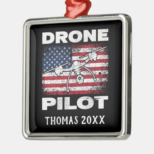 Speciaal uitgeruste driver Pilot Multirotor Quadco Metalen Ornament (Links)
