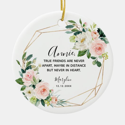 Speciaal uitgeruste echte vrienden zijn nooit ver  keramisch ornament (Voorkant)