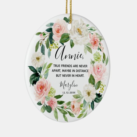 Speciaal uitgeruste echte vrienden zijn nooit ver  keramisch ornament (Rechts)