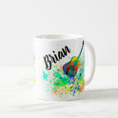 Speciaal uitgeruste gitaren en snoeren koffiemok (Voorkant rechts)