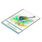 Speciaal uitgeruste gitaren en snoeren notitieboek (Linkerzijde)