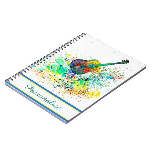 Speciaal uitgeruste gitaren en snoeren notitieboek (Linkerzijde)