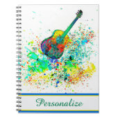 Speciaal uitgeruste gitaren en snoeren notitieboek (Voorkant)