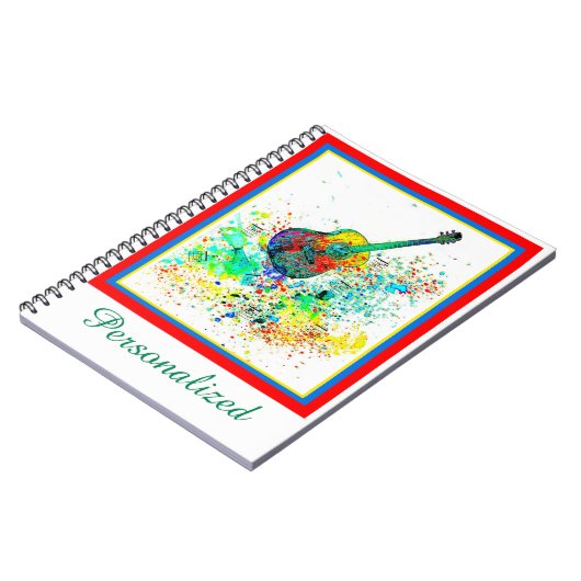 Speciaal uitgeruste gitaren en snoeren notitieboek (Linkerzijde)