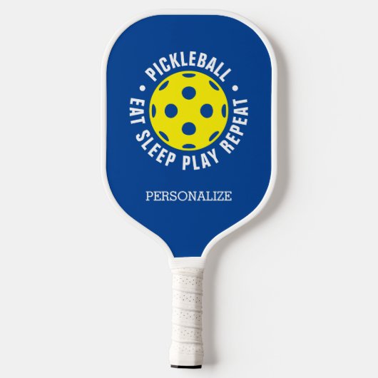 Speciaal uitgeruste handpalmrekker met naam pickleball paddle (Achterkant)