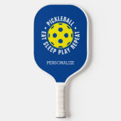 Speciaal uitgeruste handpalmrekker met naam pickleball paddle (Voorkant)