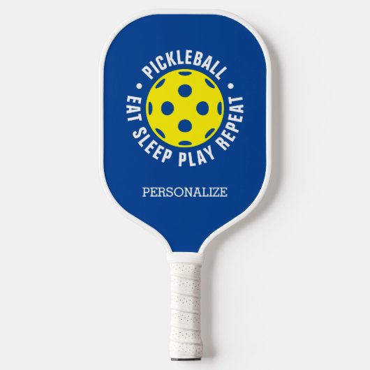 Speciaal uitgeruste handpalmrekker met naam pickleball paddle (Voorkant)