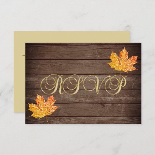 Speciaal uitgeruste Herfst RSVP Wedding (Voorkant / Achterkant)