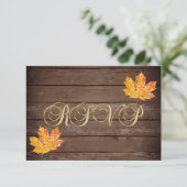 Speciaal uitgeruste Herfst RSVP Wedding Kaartje (Staand voorkant)