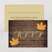 Speciaal uitgeruste Herfst RSVP Wedding Kaartje (Voorkant / Achterkant)