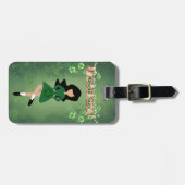 Speciaal uitgeruste Ierse danser met Black Hair Da Bagagelabel (Voorkant horizontaal)