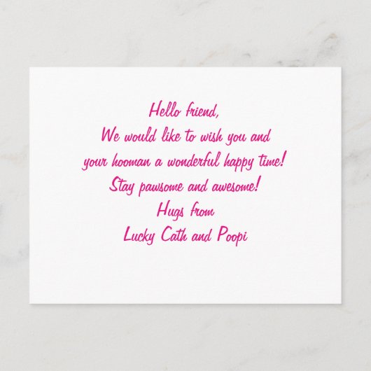 Speciaal uitgeruste "Kawaii Cute Plushie Power Plu Briefkaart (Achterkant)