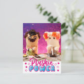 Speciaal uitgeruste "Kawaii Cute Plushie Power Plu Briefkaart (Staand voorkant)