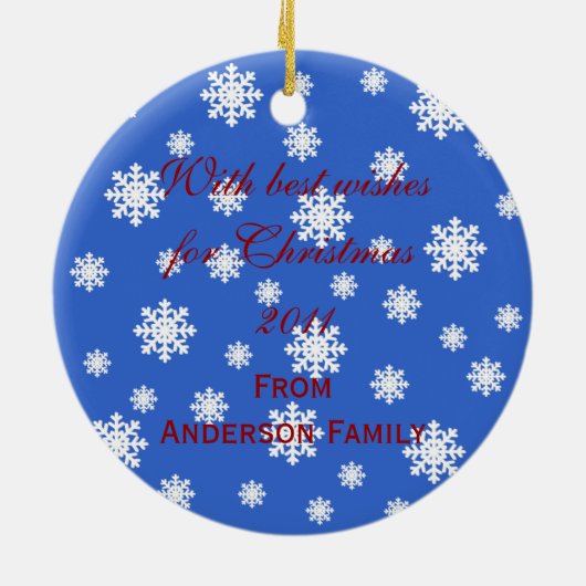 Speciaal uitgeruste kerstkerstkerstkerstkerstman m keramisch ornament (Achterkant)