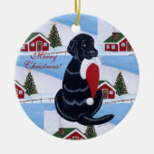 Speciaal uitgeruste kerstkerstkerstkerstkerstman m keramisch ornament (Voorkant)