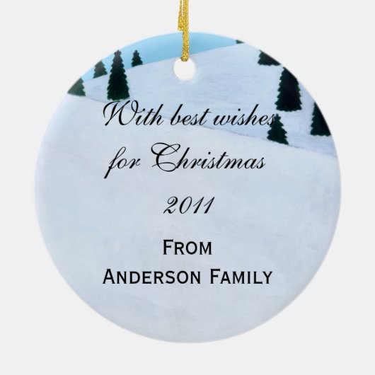 Speciaal uitgeruste kerstkerstkerstkerstkerstman m keramisch ornament (Achterkant)