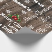 Speciaal uitgeruste kerstwoodenhek cadeaupapier (Hoek)