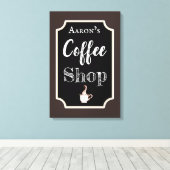 Speciaal uitgeruste koffiewinkelkunst canvas afdruk (Insitu (Houten vloer))
