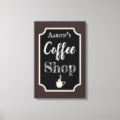Speciaal uitgeruste koffiewinkelkunst canvas afdruk (Voorkant)