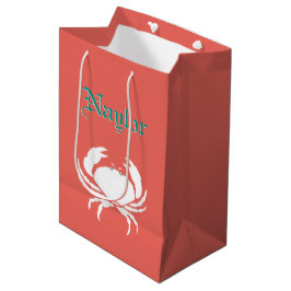 Speciaal uitgeruste krab printkoraal Gift Bag Medium Cadeauzakje
