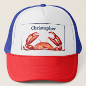 Speciaal uitgeruste krab trucker pet (Voorkant)