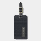 Speciaal uitgeruste krijtstrepe tweed look-Bagagel Bagagelabel (Voorkant verticaal)