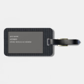 Speciaal uitgeruste krijtstrepe tweed look-Bagagel Bagagelabel (Achterkant horizontaal)