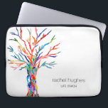 Speciaal uitgeruste lade laptop sleeve<br><div class="desc">Deze unieke laptophoes is versierd met een origineel Tree of Life-ontwerp. Gemakkelijk aan te passen met jouw naam en beroep. Origineel mozaïek © Michele Davies.</div>