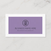 Speciaal uitgeruste lavendel Modern, minimalistisc Klantenkaartje (Voorkant)