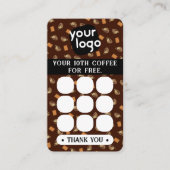 Speciaal uitgeruste Logo- en QR-code Koffie-Kaart Visitekaartje (Voorkant)