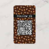 Speciaal uitgeruste Logo- en QR-code Koffie-Kaart Visitekaartje (Achterkant)
