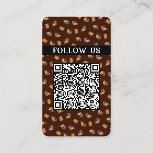 Speciaal uitgeruste Logo- en QR-code Koffie-Kaart Visitekaartje (Achterkant)