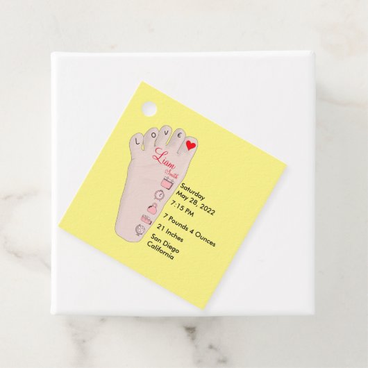 Speciaal uitgeruste nieuwe babycadeautjes: Gegeven Bedankjes Labels (In situ)