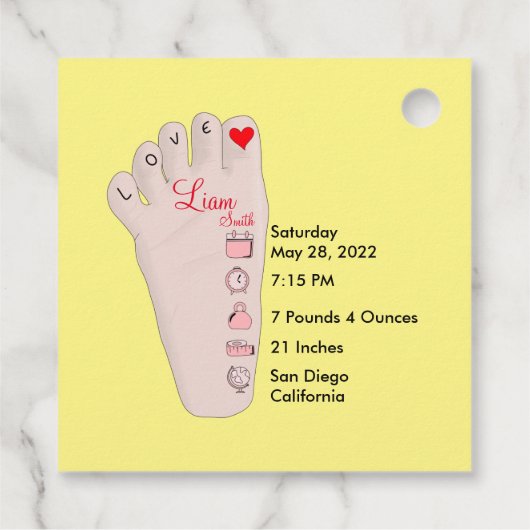 Speciaal uitgeruste nieuwe babycadeautjes: Gegeven Bedankjes Labels (Achterkant)