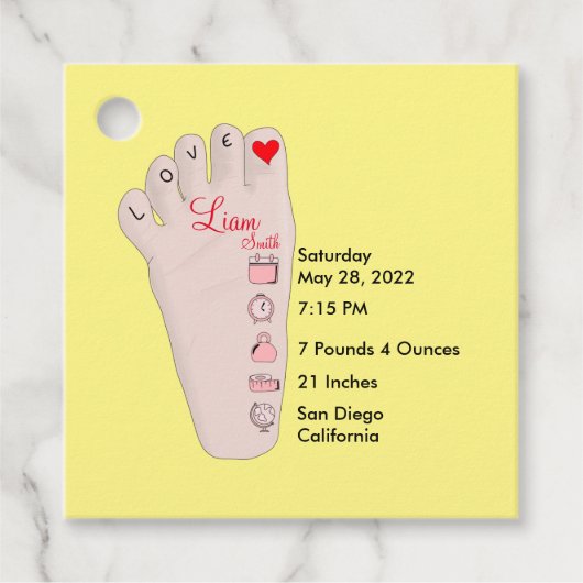 Speciaal uitgeruste nieuwe babycadeautjes: Gegeven Bedankjes Labels (Voorkant)