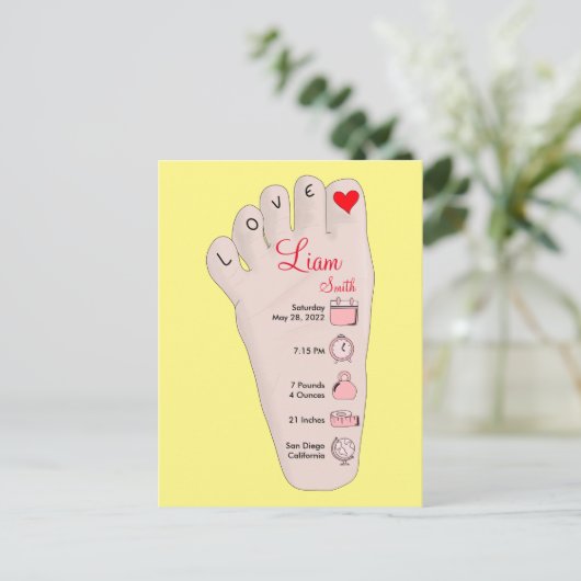 Speciaal uitgeruste nieuwe babycadeautjes: Gegeven Briefkaart (Staand voorkant)