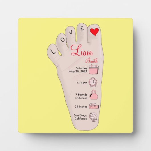 Speciaal uitgeruste nieuwe babycadeautjes: Gegeven Fotoplaat (Voorkant)