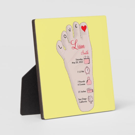 Speciaal uitgeruste nieuwe babycadeautjes: Gegeven Fotoplaat (Voorkant)