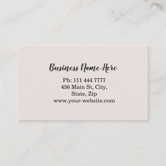 Speciaal uitgeruste olijftak Catering Chef Visitekaartje (Achterkant)