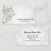 Speciaal uitgeruste olijftak Catering Chef Visitekaartje (Voorkant / Achterkant)