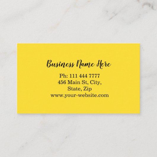 Speciaal uitgeruste olijftak Catering Chef Visitekaartje (Achterkant)