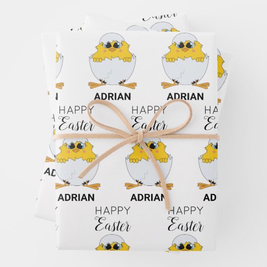 Speciaal uitgeruste paaseieren en paasmakerij inpakpapier vel (In situ)