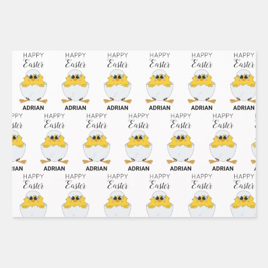 Speciaal uitgeruste paaseieren en paasmakerij inpakpapier vel (Voorkant)