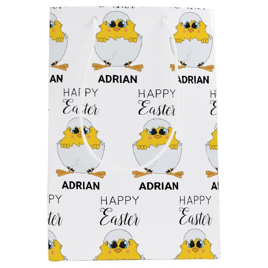 Speciaal uitgeruste paaseieren en paasmakerij medium cadeauzakje (Voorkant)