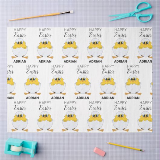 Speciaal uitgeruste paaseieren en paasmakerij tissuepapier (Craft)